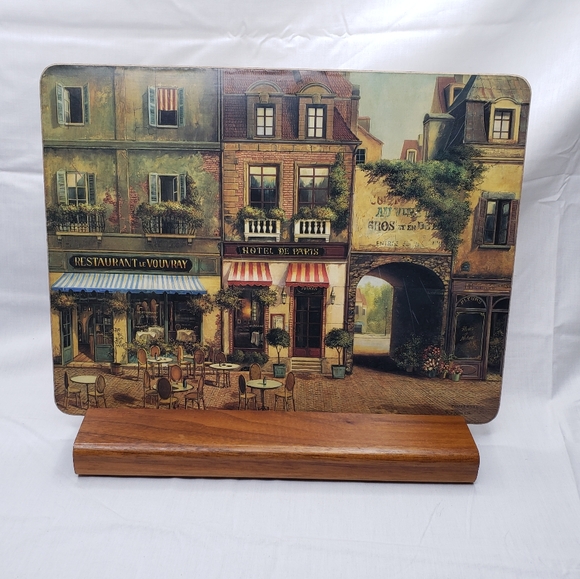 Wood Slotted Sign or Picture Holder Vintage Handcrafted 1979 Teatown Woodcraft - Picture 9 of 9